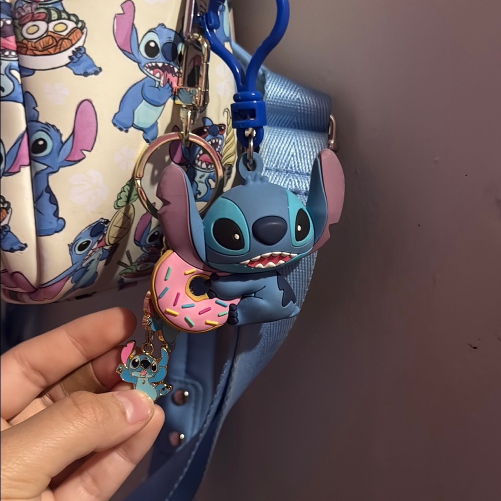 Limited Edition Stitch Patterned Backpack With Bl… - image 3